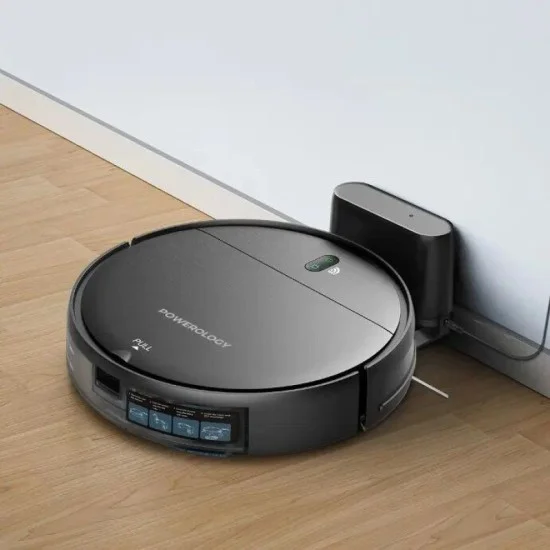 Powerology Smart Robovac Vacuum & Mop - Black